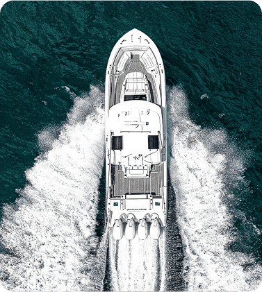Yacht aerial view